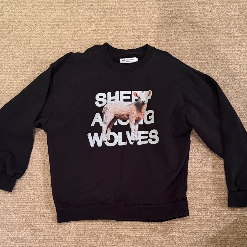Men’s sweater ; Life Church; Sheep among wolves; size L